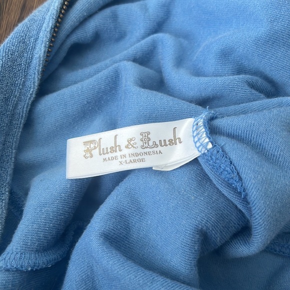 Baby blue Terry cloth zip up - Picture 5 of 5